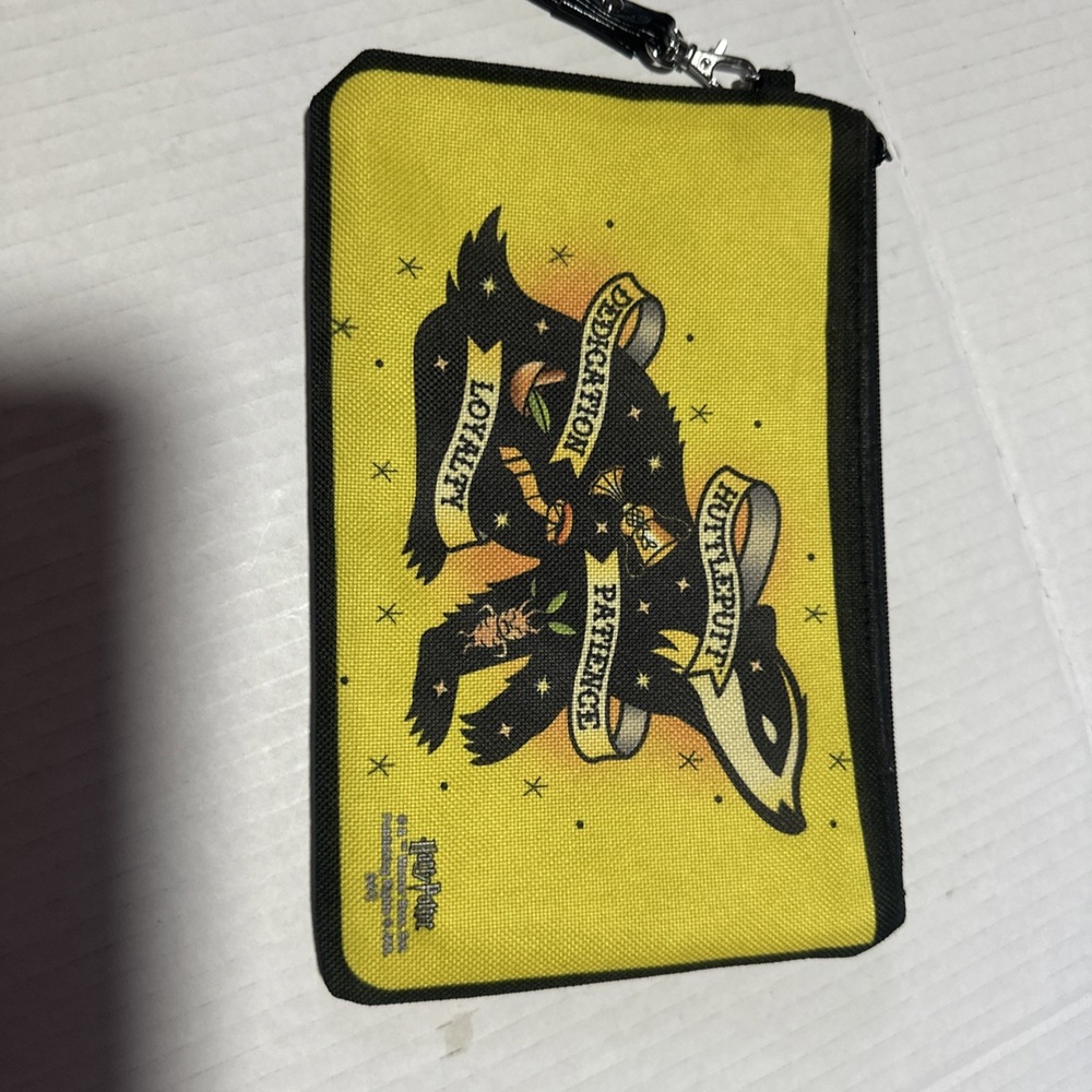Canvas Zipper Wallet MINI X-SMALL Harry Potter HUFFLEPUFF Badger PATIENCE DEDICA